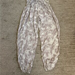 Lotus and Luna grey Ty dye Harem pants